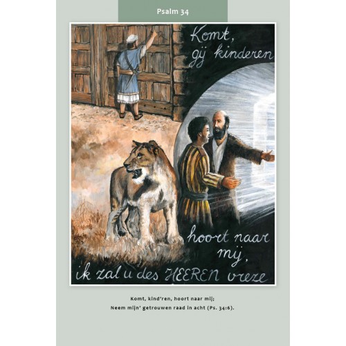 Kaart Psalm 34:6 - Komt, kind'ren, hoort naar mij